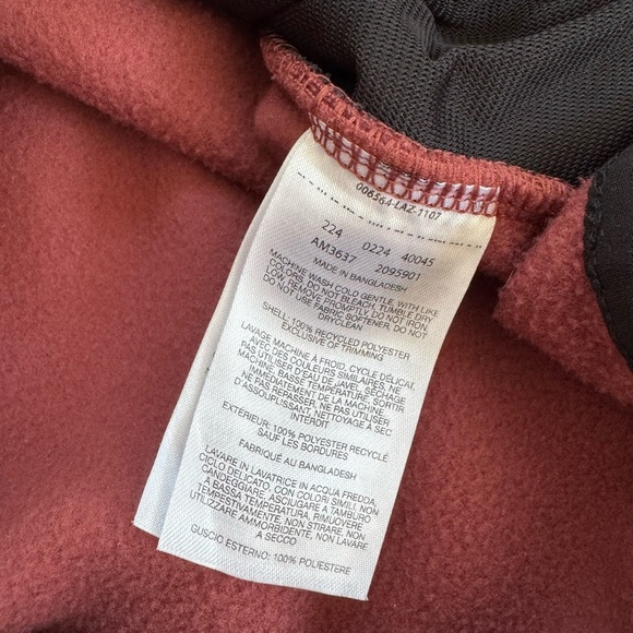 Columbia Men’s Spice Red Black Sequoia Grove Half Zip Fleece Pullover Sweater M - Picture 6 of 6